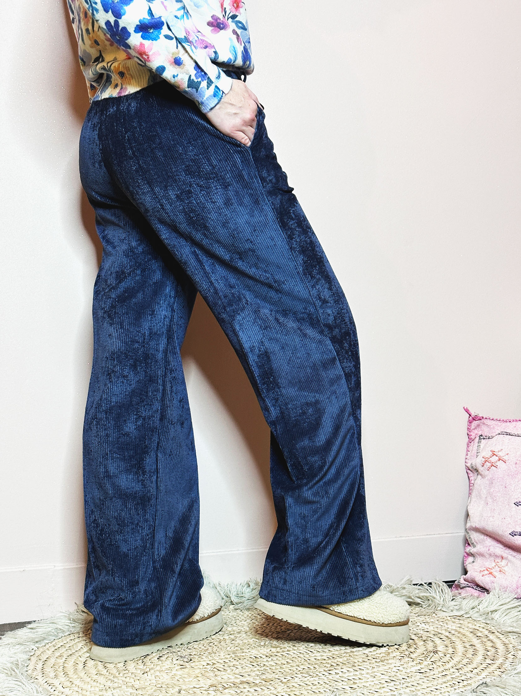 pantalon velours bleu 6