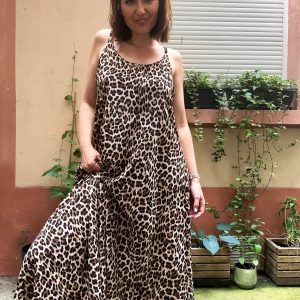 robe longue leopard boheme chic shopinlive.com
